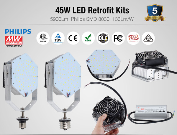 5 years warranty UL DLC Listed Led Outdoor Lighting E26 E27 E39 E40 120W Led Retrofit Kit MeanWell Drivers Led Street Light