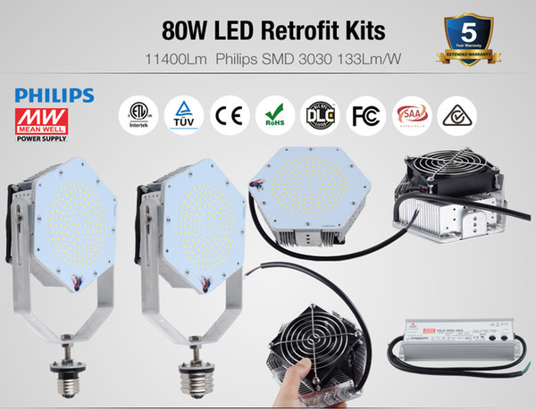 5 years warranty UL DLC Listed Led Outdoor Lighting E26 E27 E39 E40 60W Led Retrofit Kit MeanWell Drivers Led Street Light