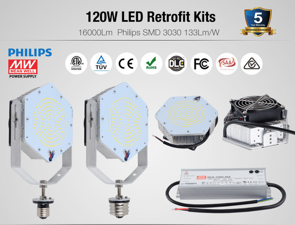 5 years warranty UL DLC Listed Led Outdoor Lighting E26 E27 E39 E40 80W Led Retrofit Kit MeanWell Drivers Led Street Light