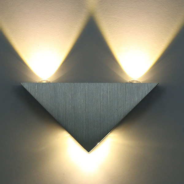 Modern 3W Aluminum Triangle led wall lamp AC85-265V high power led Modern Home lighting indoor and outdoor decoration light