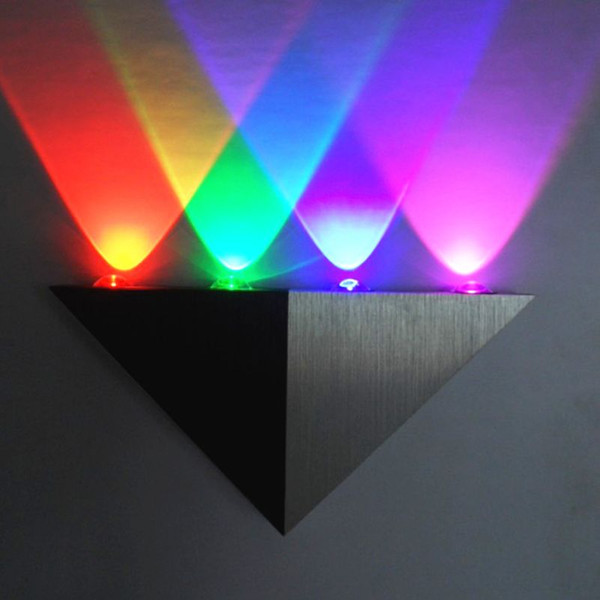 LED Wall Light 4W Led Wall Lamp AC85-265V bedside lights Triangle corridor cabinet wall mounted Foyer bedroom