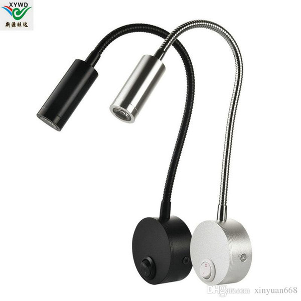 LED Wall light 3W Hose Bedside Lamp Hotel Reading Bedroom light Modern Simple with Switch Background Mirror Lamp