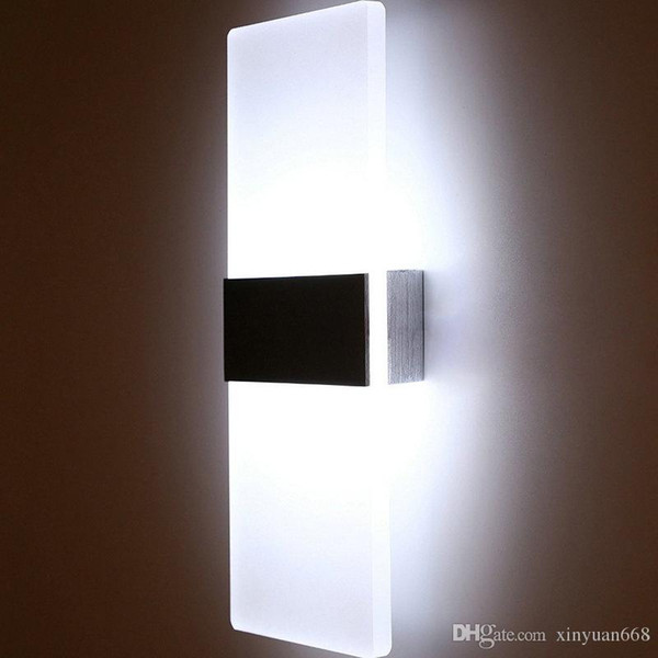 10W LED Acrylic Wall Sconces Aluminum Lights Fixture On/Off Decorative Lamps Night Light for Pathway Staircase Bedroom Bedside/Aisle Lights
