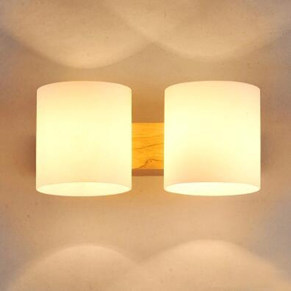 Modern wooden Wall Lamp Lights For Bedroom Home Lighting Wall Sconce solid wooden wall light Fixture Free Shipping