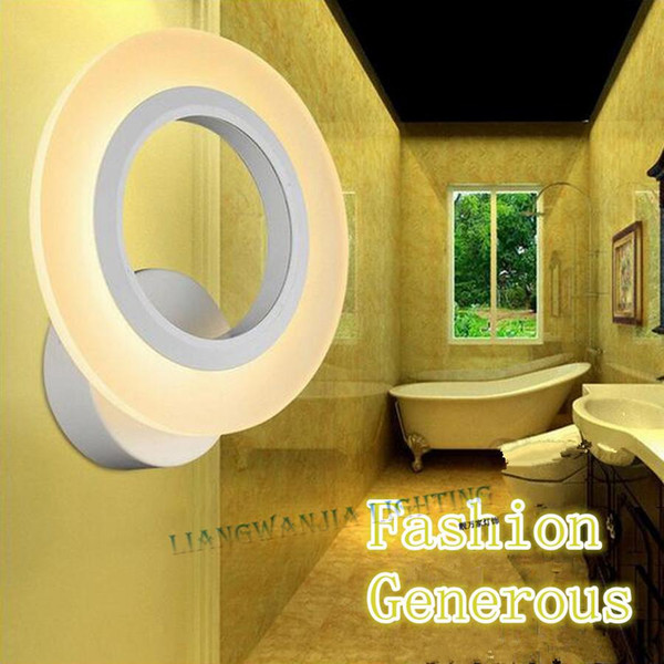 2015 New Modern Innovative Style Annular Indoor Lighting Acrylic Wall Lamp Bedroom Bedside Lamp LED Bathroom Light Wall Sconce