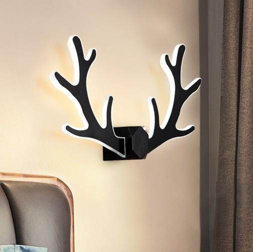 Antler wall lamp bedroom bedside lamp TV background wall Nordic creative staircase corridor LED decorative wall lamp