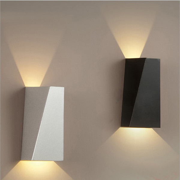 LED Modern Light Up Down Wall Lamp Square Spot Light Sconce Lighting Home Indoor Wall Lights Outdoor Waterproof Wall Lamps Black/White