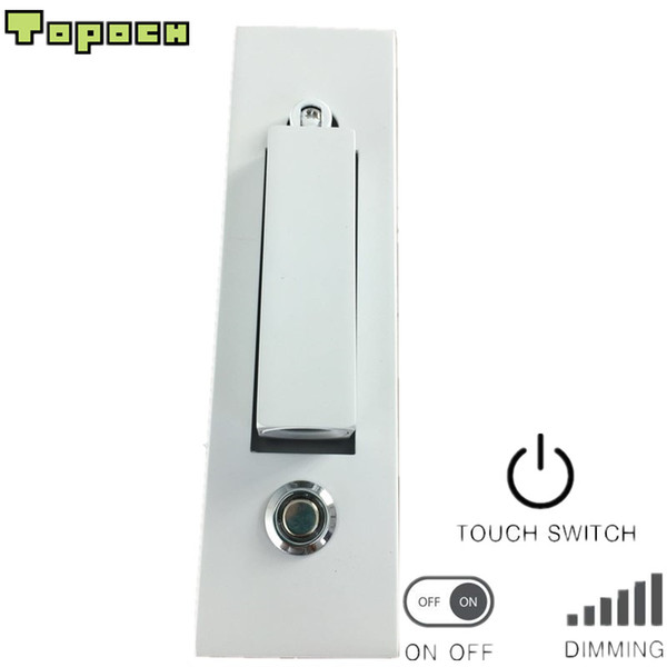 Topoch Retractable Wall Light 2-Pack LED 3W 100-240V Touch Dimming White Housing Chrome Switch Head Swivels 90 Degree Left Right or Forward