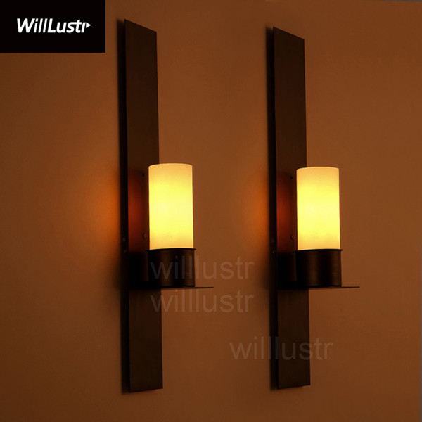 Willlustr Timmeren and Ekster wall sconce replica Kevin Reilly candle lamp vintage frosted glass light iron wall lighting