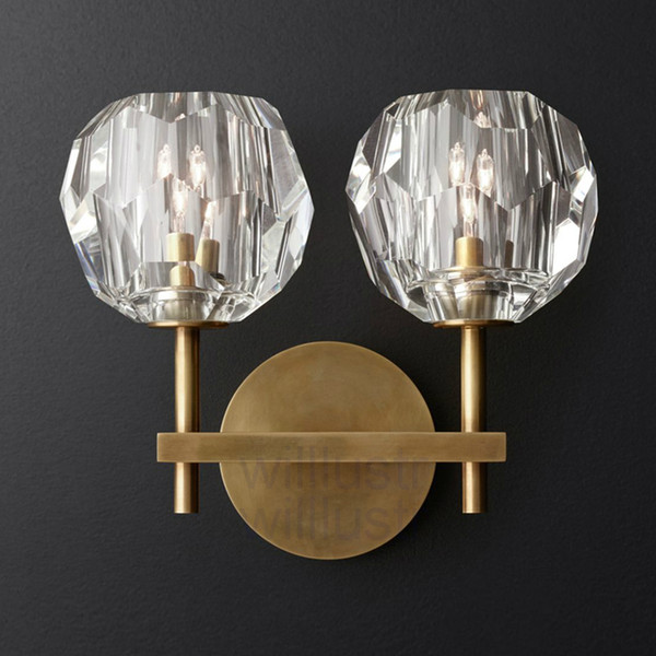 Willlustr BOULE DE CRISTAL SINGLE DOUBLE SCONCE modern wall sconce loft metal lamp America lighting restaurant hotel light cafe porch