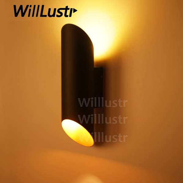 Willlustr wall sconce aluminum wall lamp minimalist design light pipe wall lighting black doorway lounge porch nordic modern