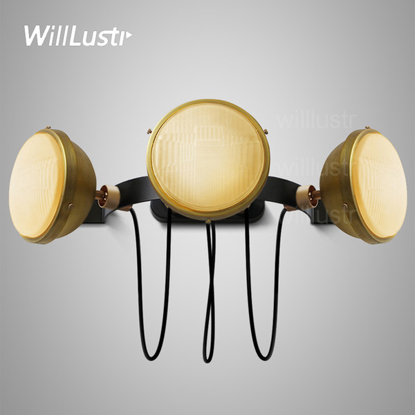 Willlustr vintage iron wall sconce punk motorbike lamp antique bronze color lighting fixture bedside light loft cellar basement shop bar