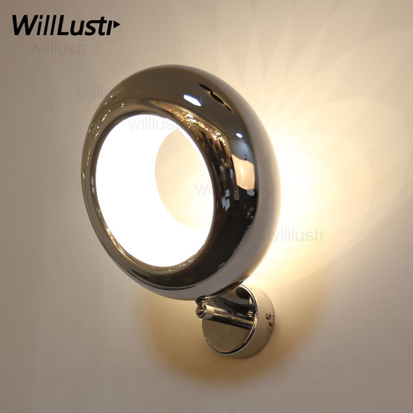 noovo aura LED circle wall lamp UFO wall sconce light chrome copper home dinning room bedroom restaurant hotel bedside lighting