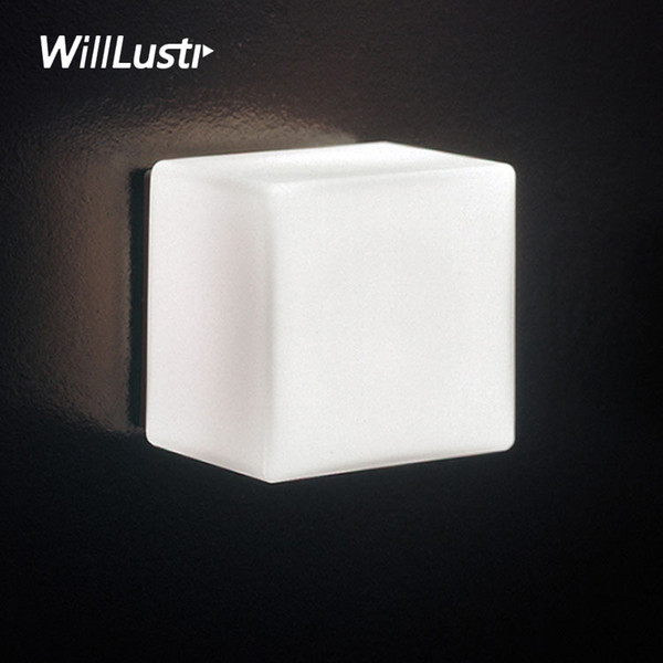 Willlustr Itre Cubi Wall sconce Lamp Ufficio Stile design Modern light hotel restaurant doorway porch vanity lighting novelty cubic frosted