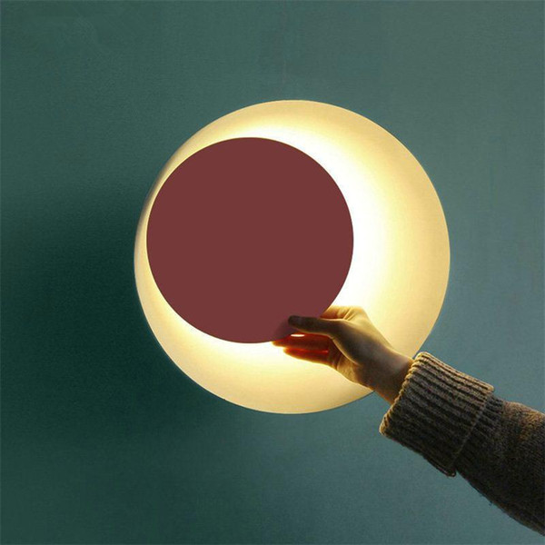 LED Indoor Wall Light Surface Mounted Bedside Lamps Modern Colorful Sconce Lighting For Living Bed Room Lunar Eclipse LED Wall Luminaria