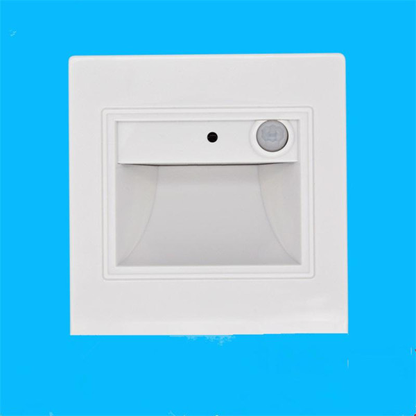 Recessed Led Wall Lamp PIR Motion Sensor Sconce Stair Light Indoor Steps Ladder Hallway Loft Lighting 86mm Human Body Induction Foot Lamps