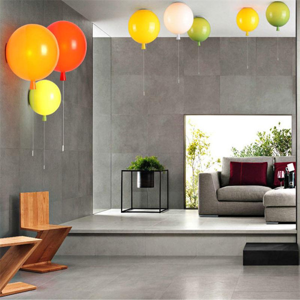 Colorful Balloon E27 Wall Lamps Indoor Living Room Children Bedroom Wall Lights Aisle Foyer Sconce Lampe Modern Minimalist Decor Lighting