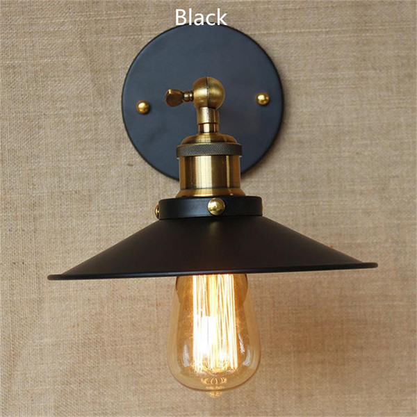 Vintage Adjustable Surface Mounted Indoor Led wall light up Asway Black Red Bronzed Louis Poulsen Sconce Wall Lights Retro E27 Plated Loft