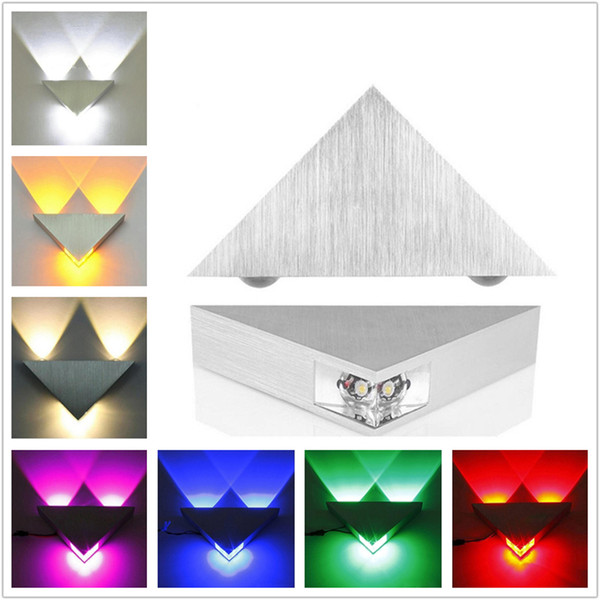 Modern Led Wall Lamp 3W Aluminum Body Triangle Wall Light 3D Night For Bedroom Home Lighting Luminaire Bathroom Light Fixture Wall Sconce 11