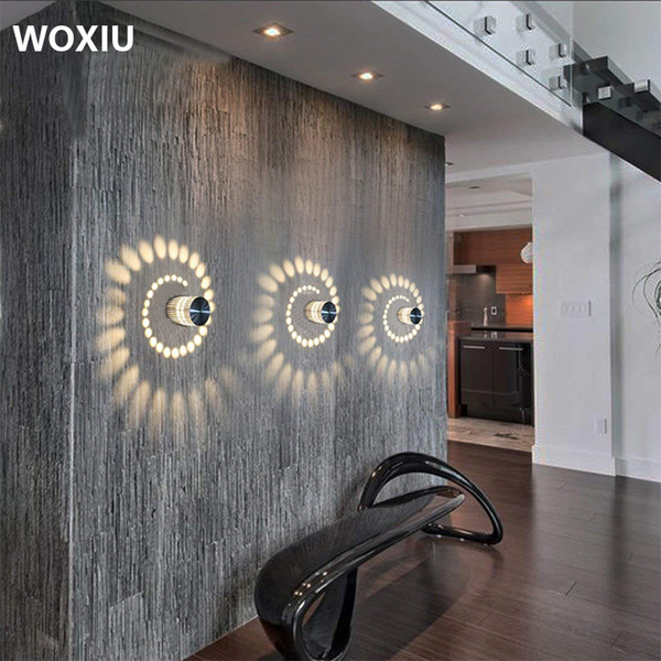 WOXIU 3W LED Wall Light Aluminium ceiling lights Bathroom Lamp Modern stahler effect Bathroom livingroom Wall Light