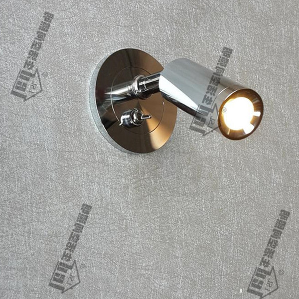 Topoch Recessed Wall Lights Directional Head 330 deg. Rotational with on-off Switch Chrome Finish for Hotel Residential Motorhome Yacht