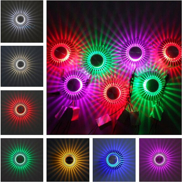 3W LED wall light silver porch decoration sun flower lamp AC100-240V shadeless for indoor LED wall lamp sconce living room bedroom lighting