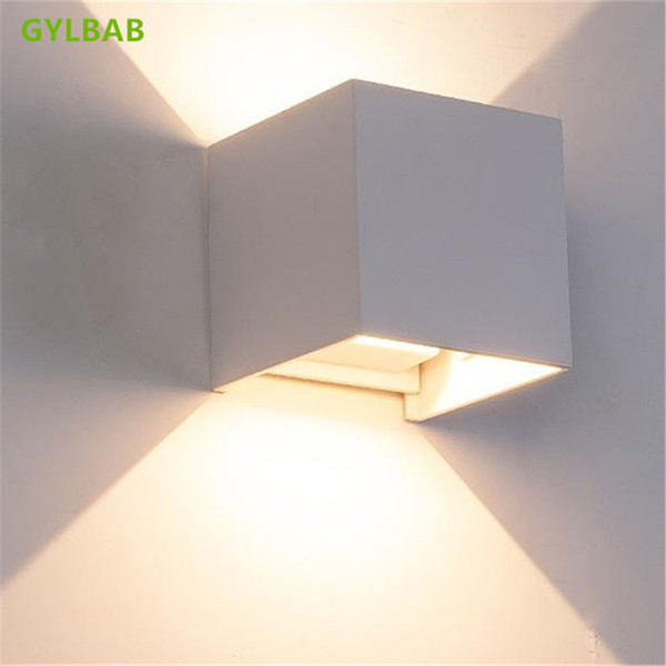 LED wall light up down len porch lamp arts 110v 220v refraction mood outdoor ip65 hotel 110v 220v