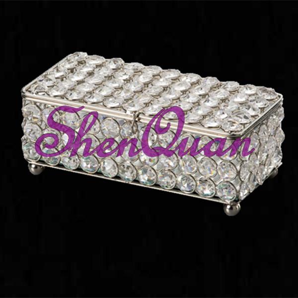 Manufactory wholesale high quality crystal bead wedding centerpieces money box/wedding jewellery box for wedding event party