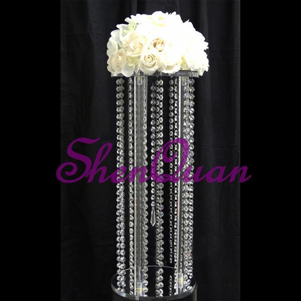 beautiful homemade tall wedding centerpiece for table decoration,acrylic flower stand for party holiday event decor