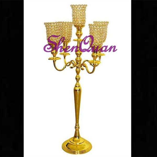 lotus flower crystal glass candle holders,decoration metal candle holder stand,glass candle holder with metal handle set