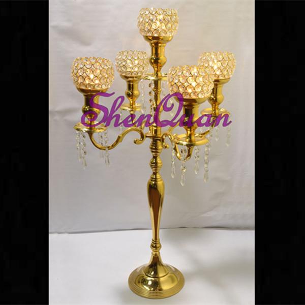 factory promotion crystal candle holder lotus bead candleholder crystal candlestick,wedding decoration floor standing candle holders