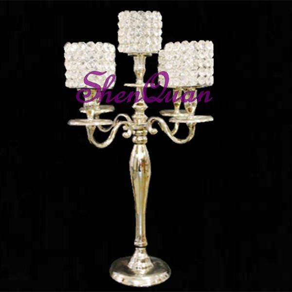 home decor crystal candelabra candle holder,iron crystal votitv crystal candle stand on sale sell by china