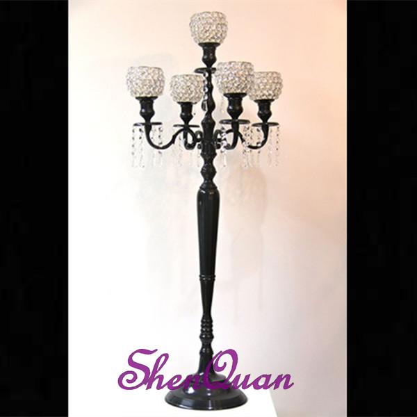 wholesale gobal glass candle holder for wedding stage decoration from china suppliers,wedding table candelabra centerpiece