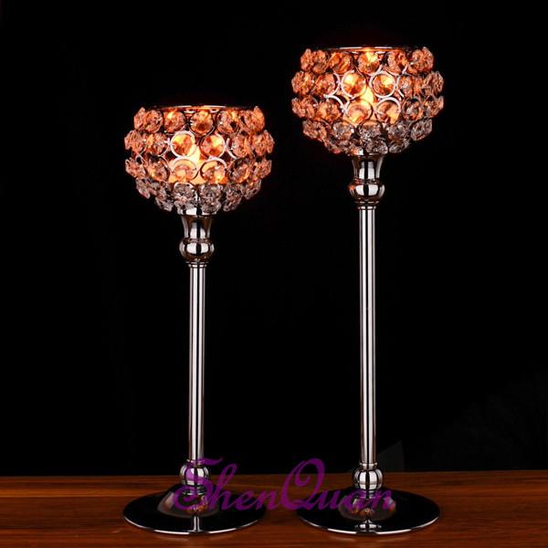 high quality handpainting crackle glass candle holder with forest style,decorative candle holder stand promotion offer discount