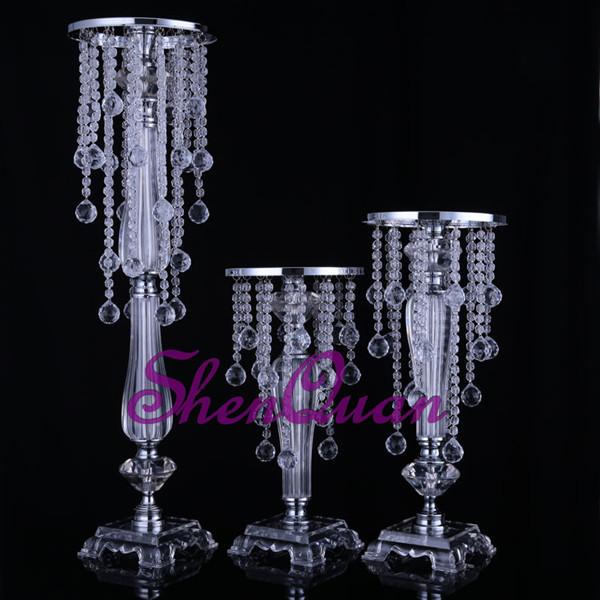 wholesale decoration flower arrangement stands table centerpiece/iron craft flower holder,practice crystal flower stand centerpiece