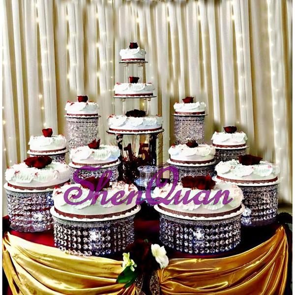 10pcs/lot,Best selling acrylic crystal wedding cake stands,cake tool for wedding decoration,party supplyer