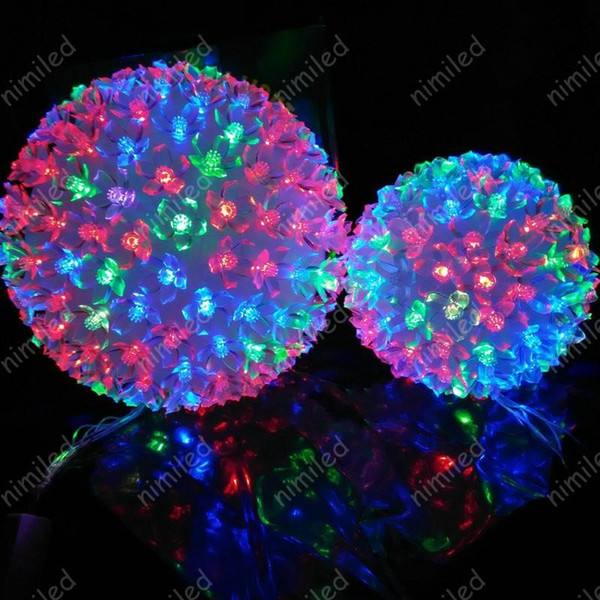 nimi944 Dia 16cm/22cm/26cm 100/200/300 LED Cherry Peach Ball Christmas Holiday Lights New Year Lantern Chinese New Year Wedding Stage Light