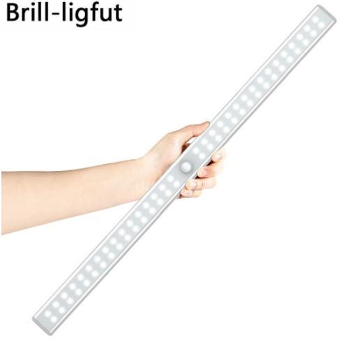 20/36/64LEDs USB Rechargeable LED Under Cabinet Light PIR Motion Sensor Cabinet Closet Night Light for Wardrobe Cupboard Kitchen