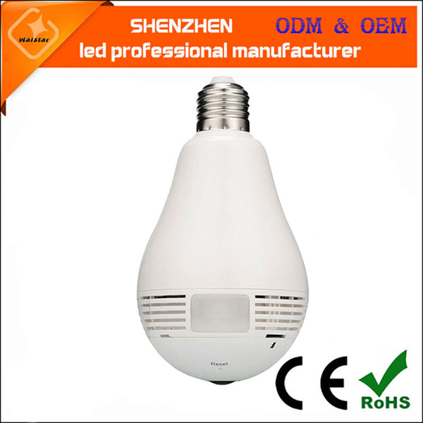 360 Degree Wifi IP Network Wireless HD Camera Monitoring bulb CCTV Security Camera Bulb EC Network Panoramic Camera