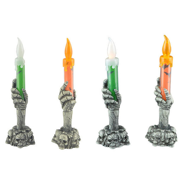 Hot Halloween Skeleton Ghost Hand candle LED Flameless Electronic light party Candles Decorative Candle Light Halloween day Decor