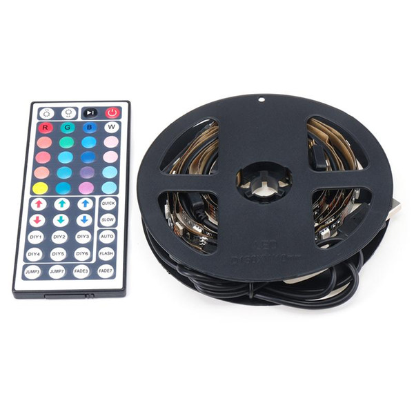 4PCS 50CM Non Waterproof Colour Change USB Power RGB LEDStrip Light 5050 SMD Computer TV PC Backlight Light Remote Control