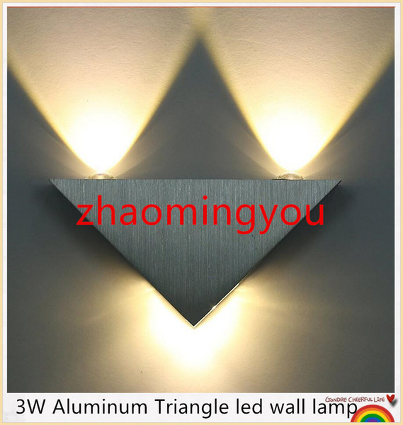 YON 3W Aluminum Triangle led wall lamp AC85-265V high power led Modern Home lighting indoor and outdoor decoration light