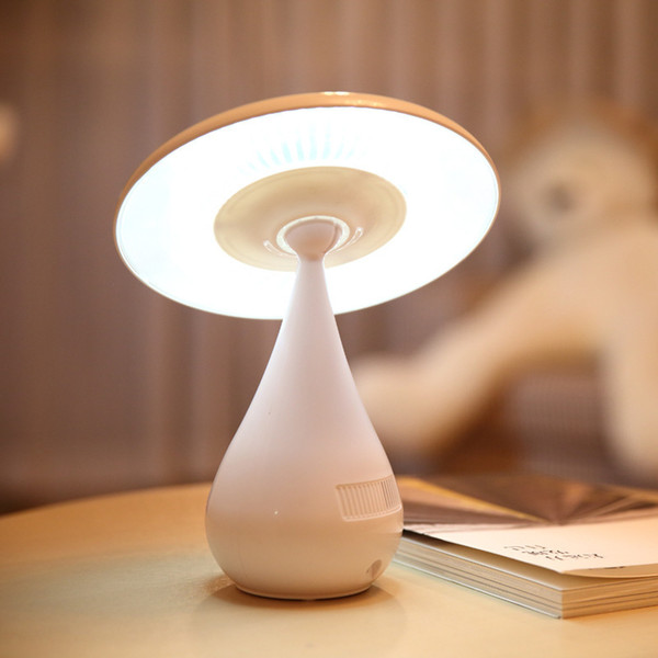 Factory direct mushroom creative LED work, study eye care, rechargeable table lamp, negative ion air purification table lamp