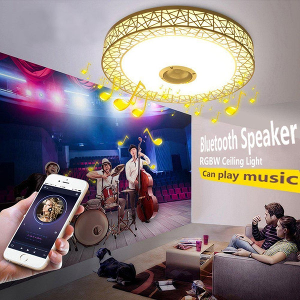 Modren Music Ceiling lamp, Nest design modern Bluetooth ceiling lamps, APP remote control dimming intelligent ceiling lamp, music Speaker ce