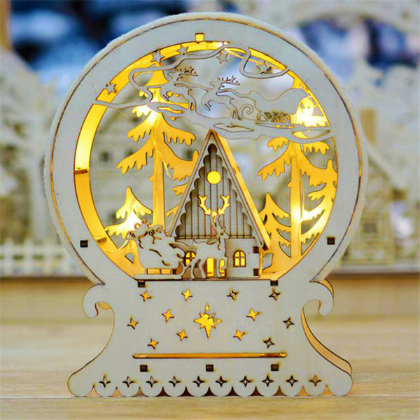 2019 new Christmas ornaments creative luminous night light cabin holiday gift high-end LED lights pendant decorations