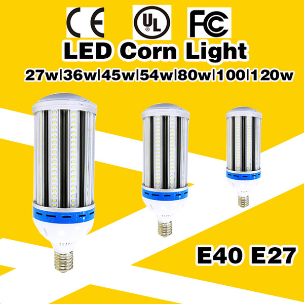 High Power E27 E39 E40 LED Corn light Bulbs 30w 40w 60w 80w 100w 120w 150w 200W SMD2835 garden warehouse parking lot lamps