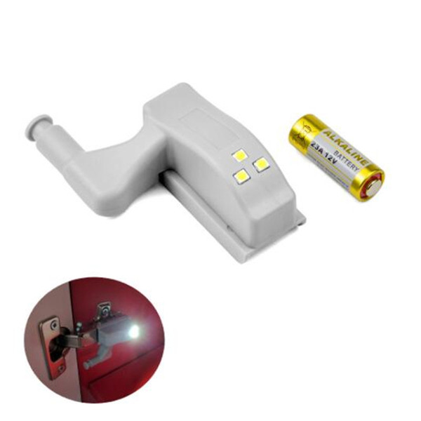 300pcs 0.25W LED Sensor Light Kitchen Bedroom Living Room Cabinet Cupboard Induction Closet Wardrobe Inner Hinge Light Lamp with Battery