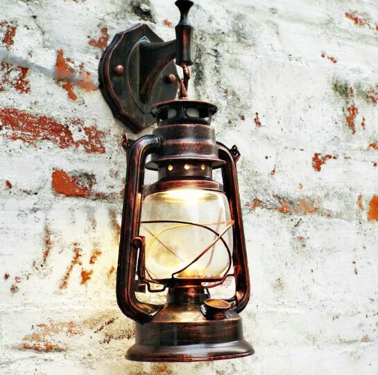 Retro Wall Lamp Vintage Glass European Kerosene Lamps Beside Light For Bar Coffee Shop Bathroom Home Led Lights