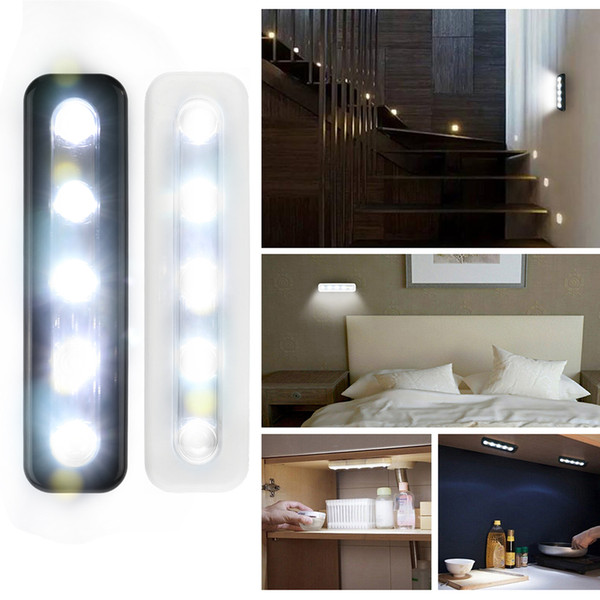 Mini 5 LED Cabinet Light with Adhesive Sticker Lamp for Kitchen Bedroom Cupboard Drawer Closet Wardrobe Lighting