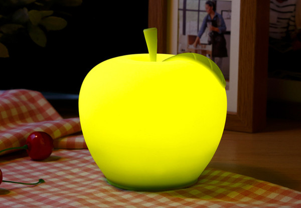 New LED Apple Silicone Colorful Lamp USB Pat Decompression Charging LED Night Light For Child's Birthday Gift Toys Hand Lights